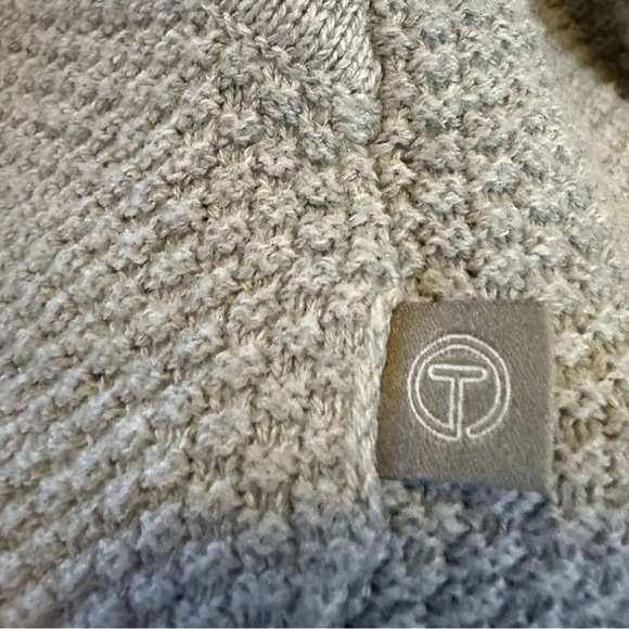 T by Talbots Soft Gray Cowl Neck Tunic Top Chunky Long Sleeve Comfy Casual XL - Picture 3 of 5